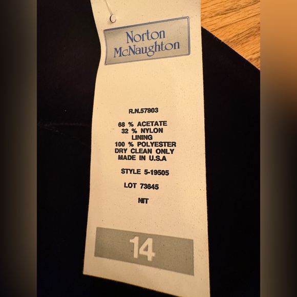 NWT Vintage Black Velvet Skirt Pencil Size 14 Norton MCNAUGHTON See Pics As Is - Picture 6 of 10